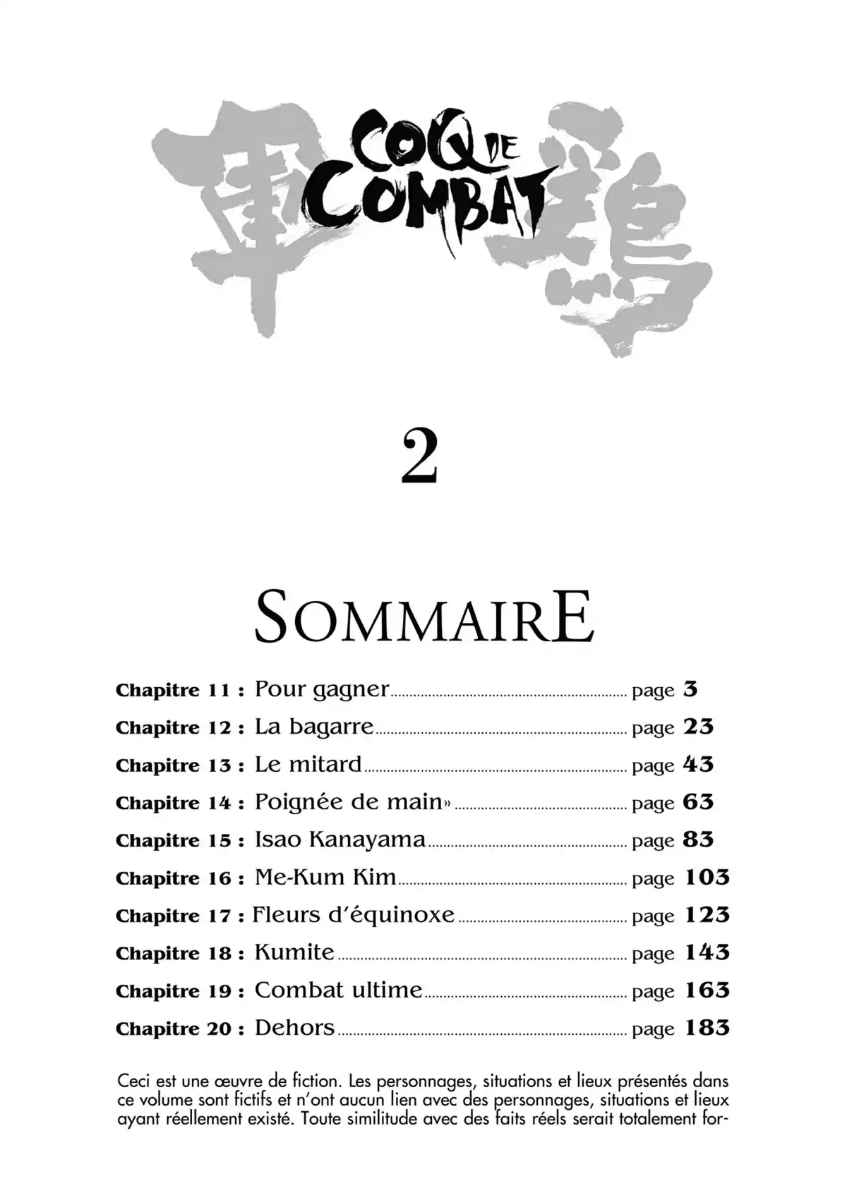 Coq de Combat Volume 2 page 3