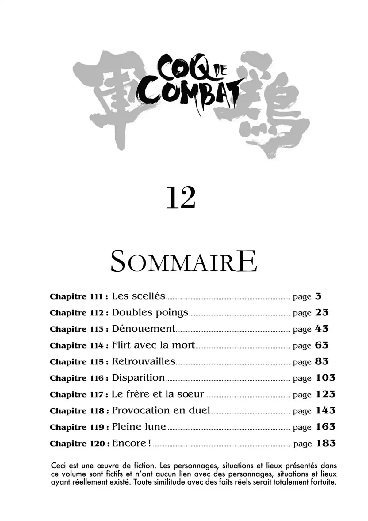 Coq de Combat Volume 12 page 3