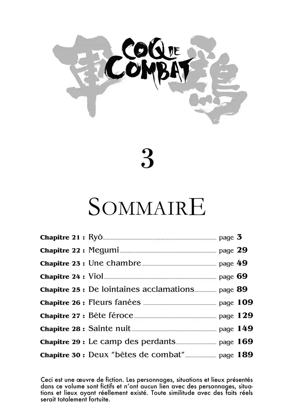 Coq de Combat Volume 3 page 3