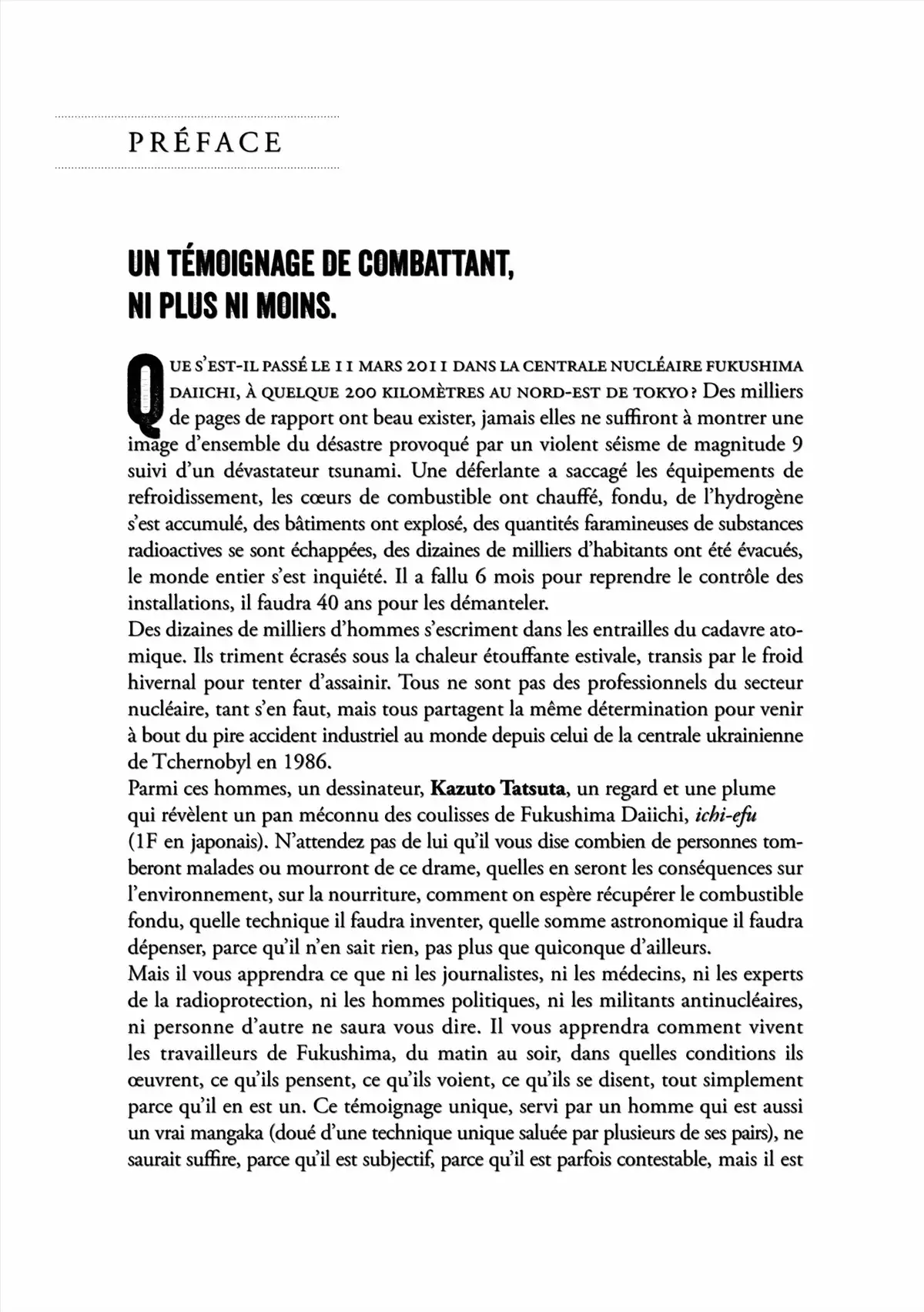 Au Cœur de Fukushima – Journal d’un travailleur de la centrale nucléaire Volume 1 page 3