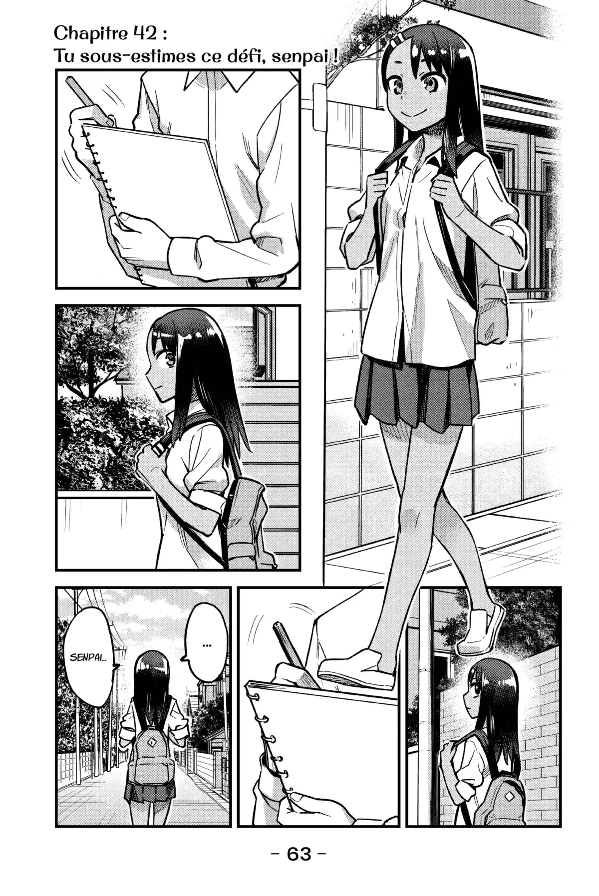 Arrête de me chauffer, Nagatoro Volume 6 page 63