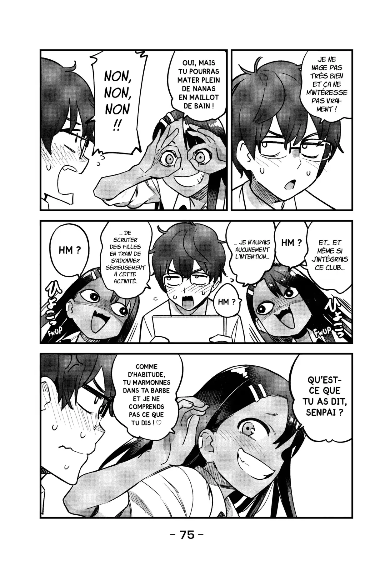 Arrête de me chauffer, Nagatoro Volume 6 page 75