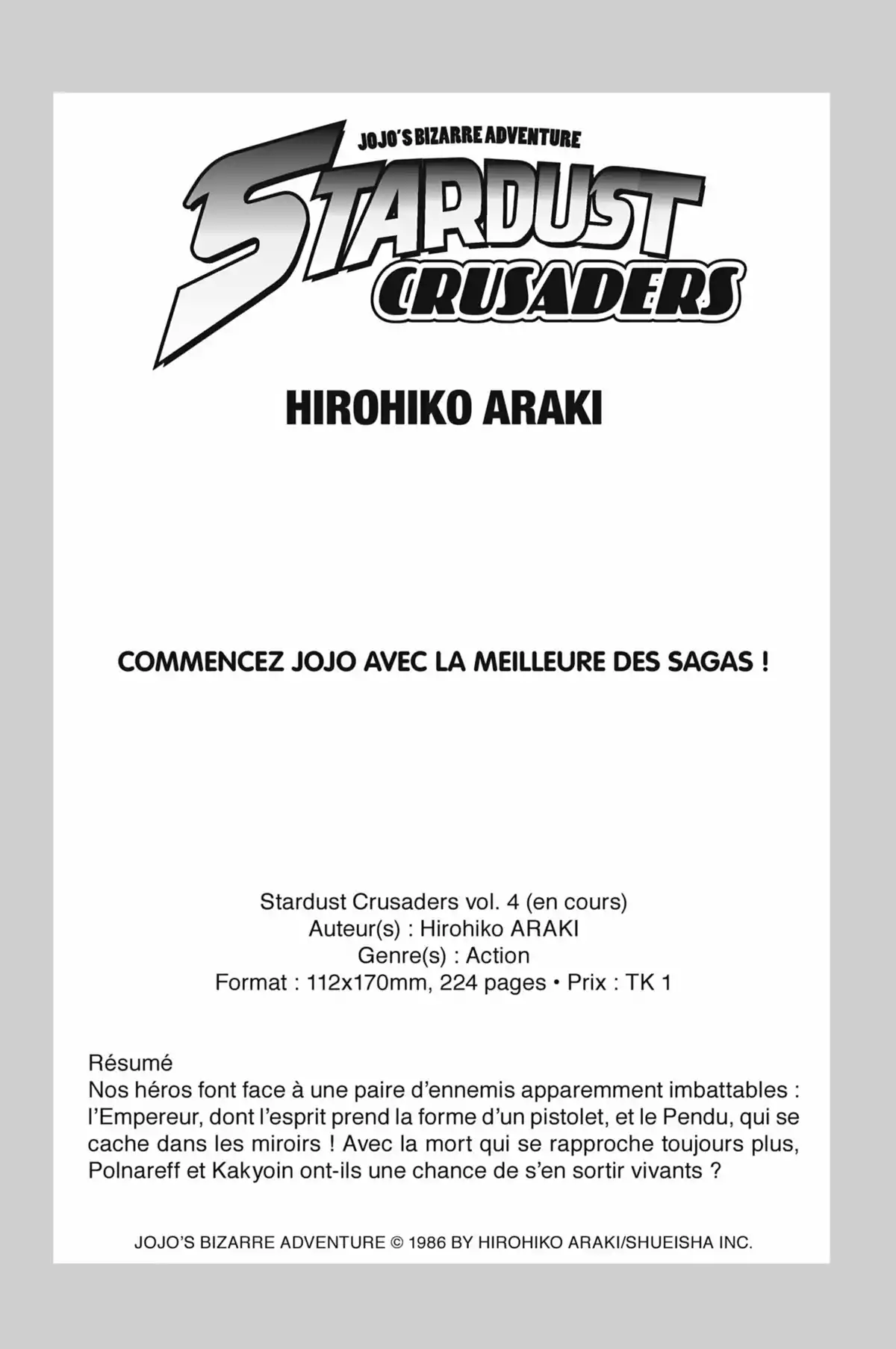 JoJo’s Bizarre Adventure : Stardust Crusaders Volume 1 page 214