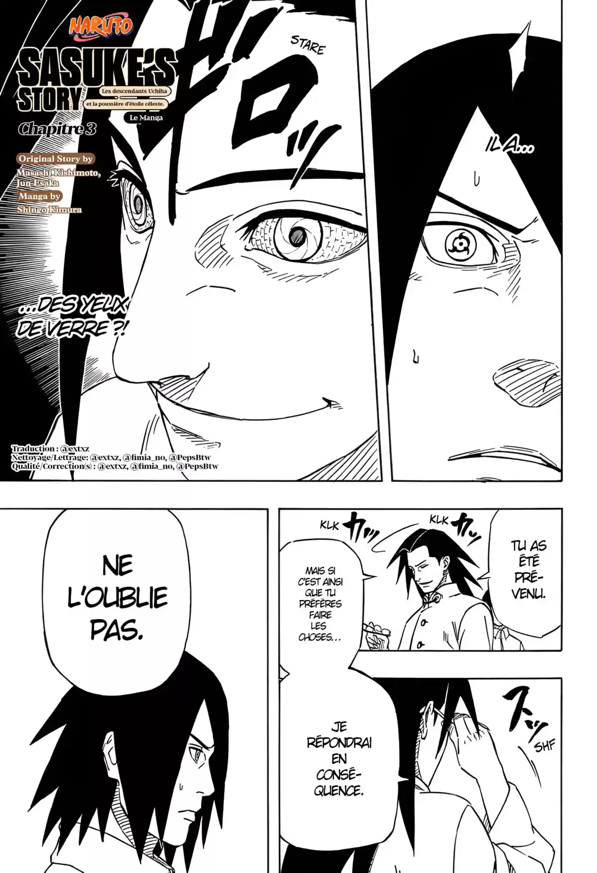 Naruto: Le Roman de Sasuke – L’énigme du Dessin des Astres Chapitre 3 page 1