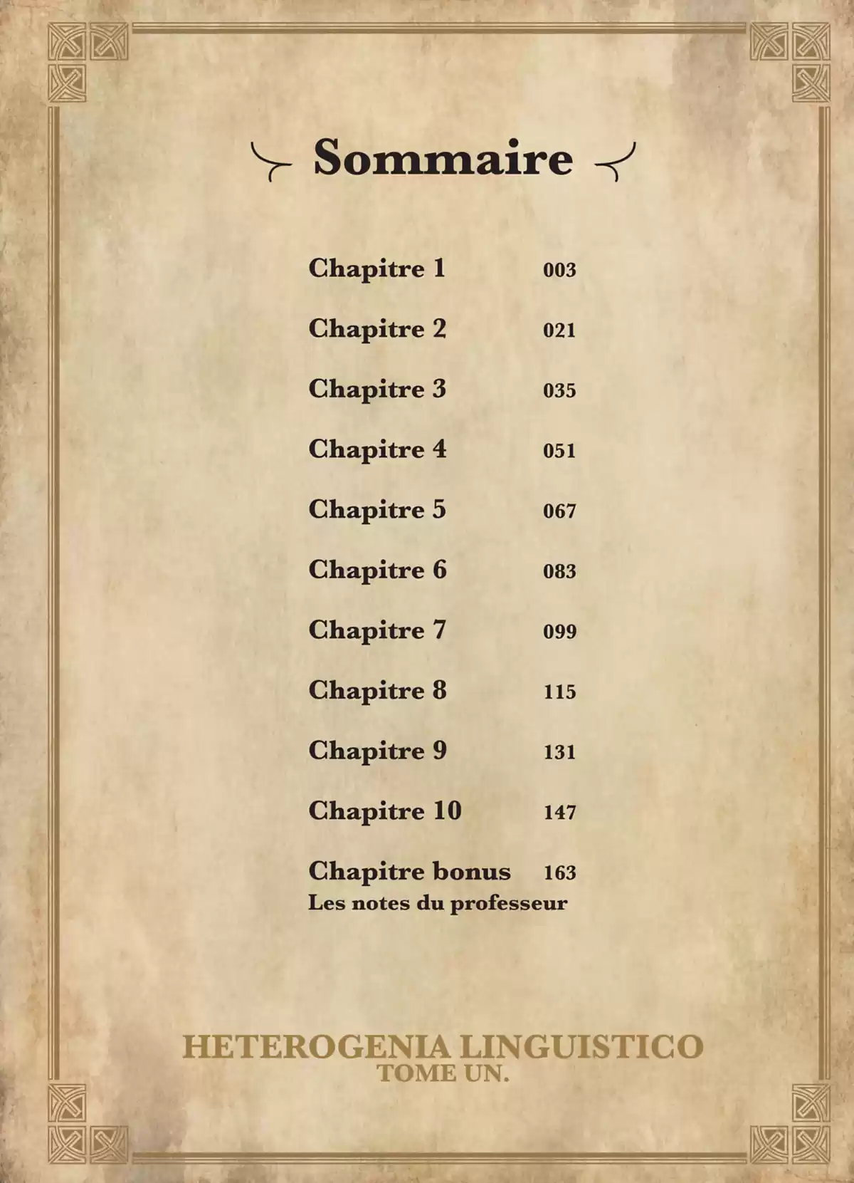 Heterogenia Linguistico – Étude linguistique des espèces fantastiques Volume 1 page 3