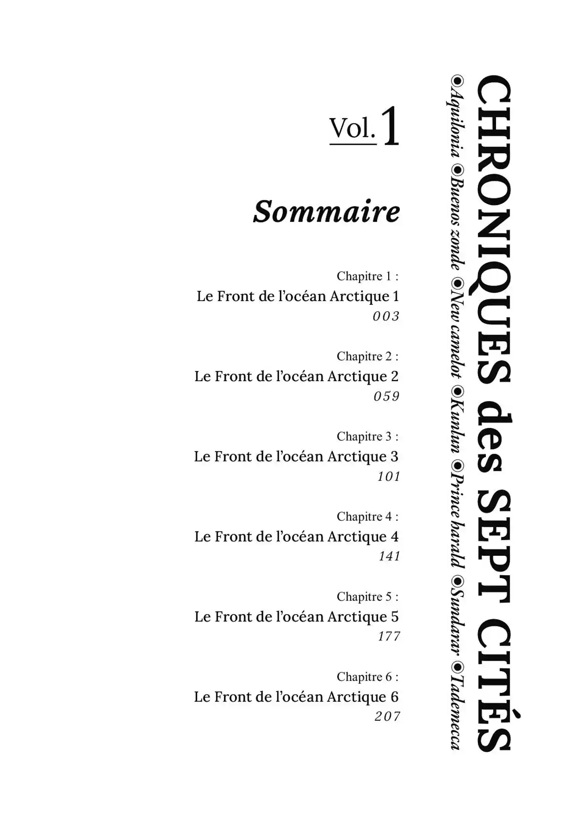 Chroniques des 7 cités Volume 1 page 3