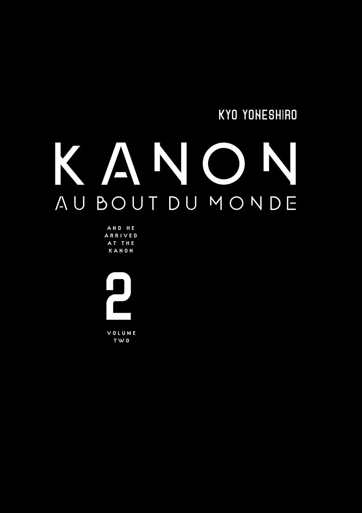 Kanon au bout du monde Volume 2 page 2