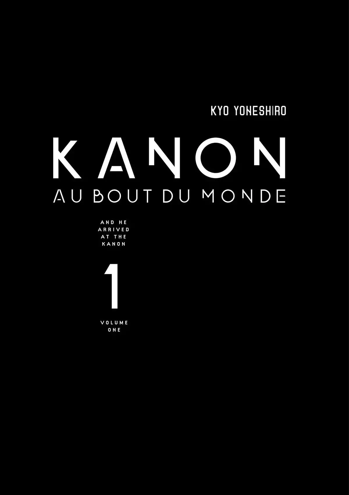 Kanon au bout du monde Volume 1 page 2