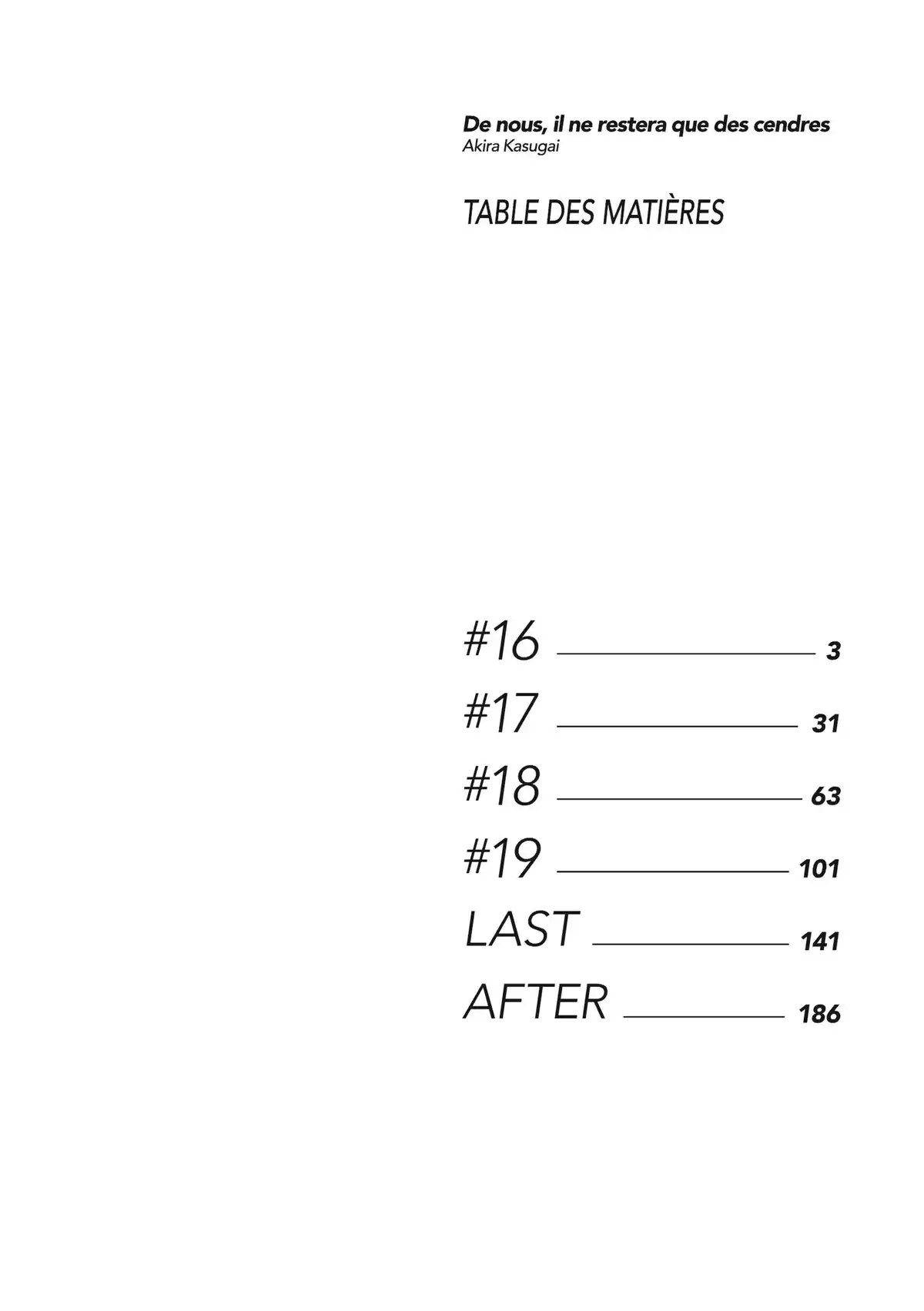 De nous, il ne restera que des cendres Volume 4 page 3