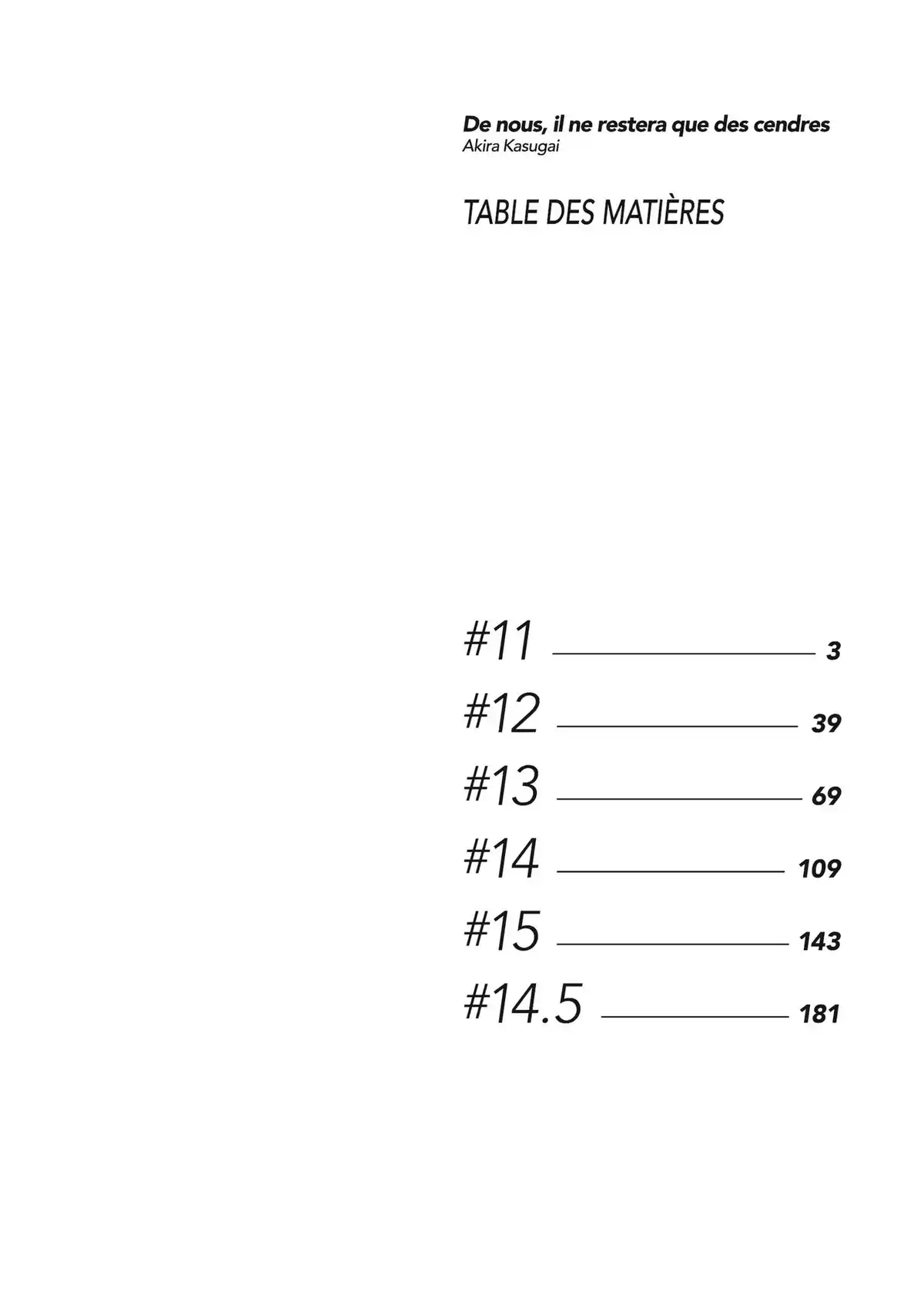 De nous, il ne restera que des cendres Volume 3 page 4