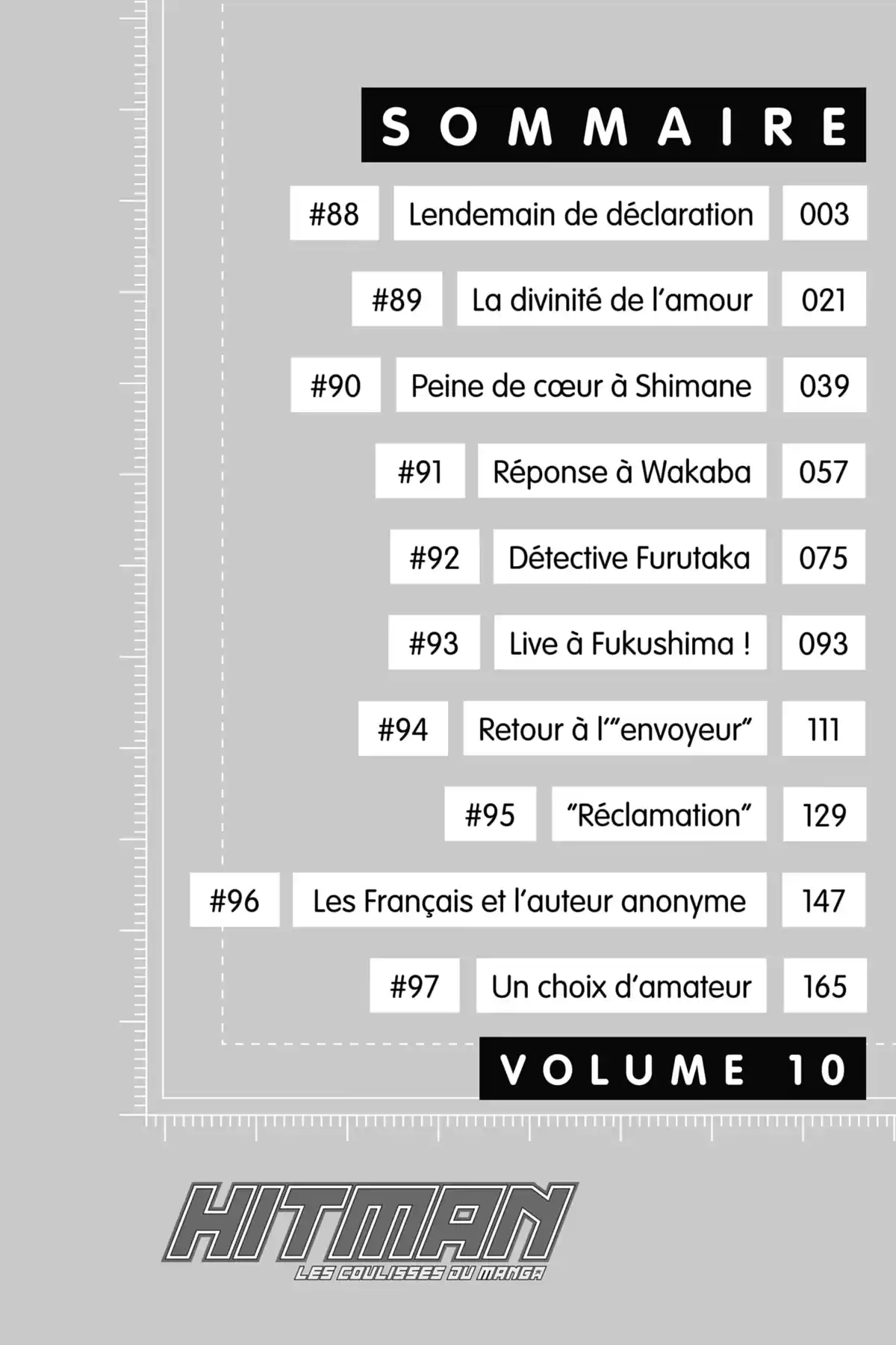 Hitman – Les coulisses du manga Volume 10 page 3