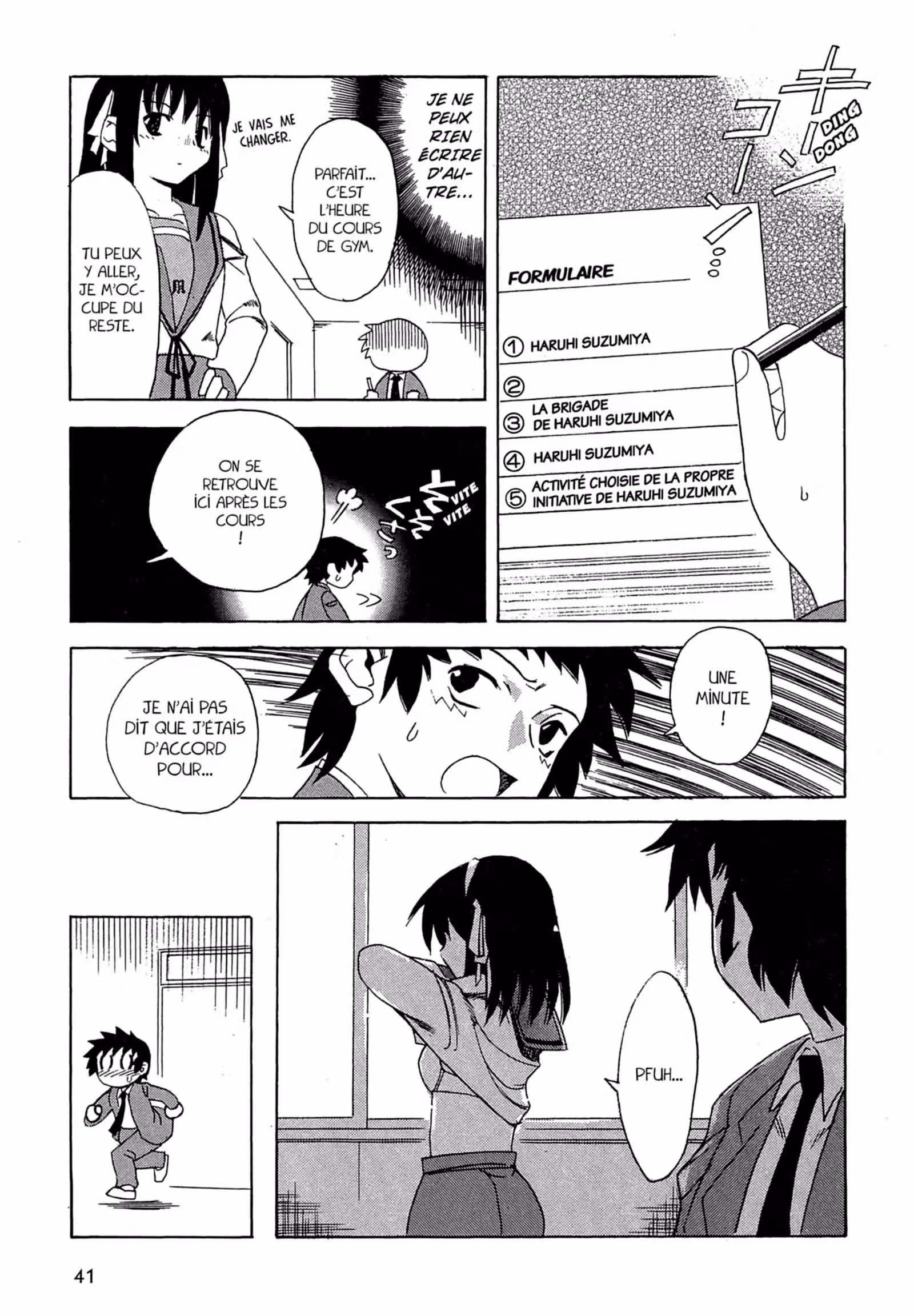 La Mélancolie de Haruhi – Brigade S.O.S Volume 1 page 43