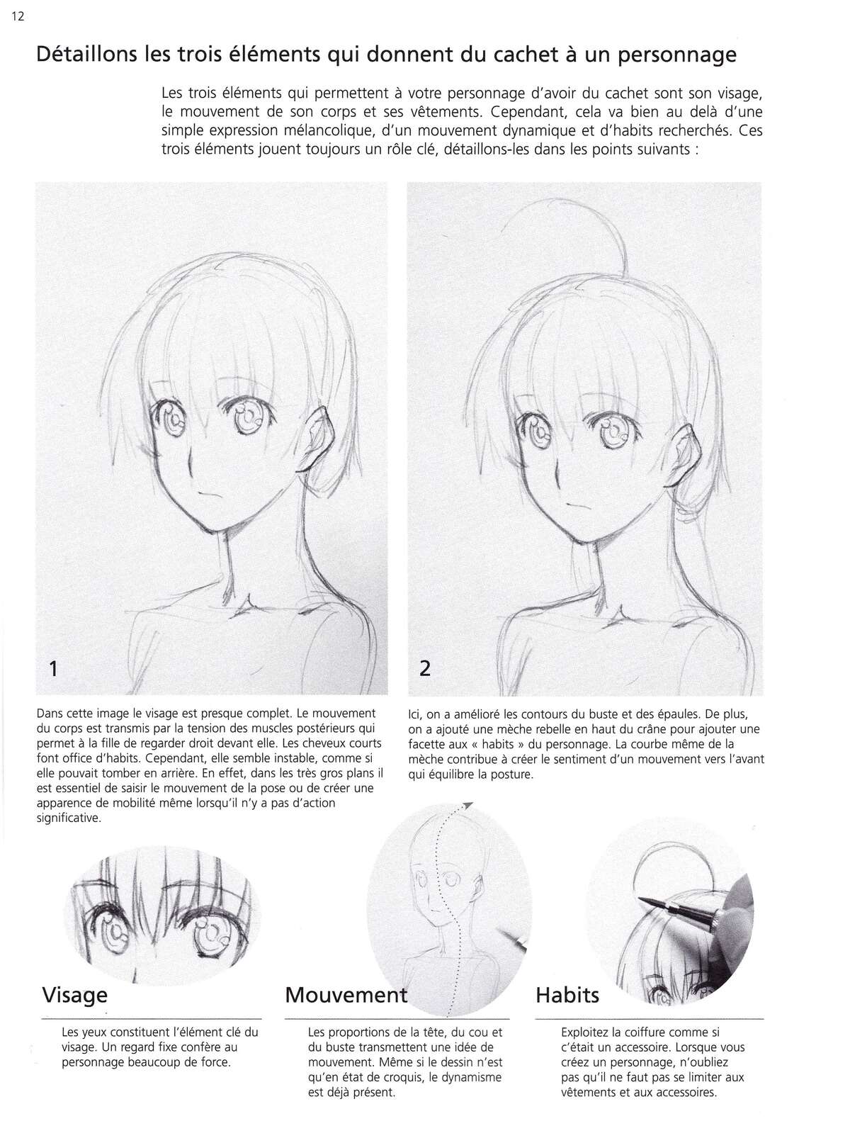 Techniques du manga – Le Character Design : Concevoir des personnages Volume 1 page 13