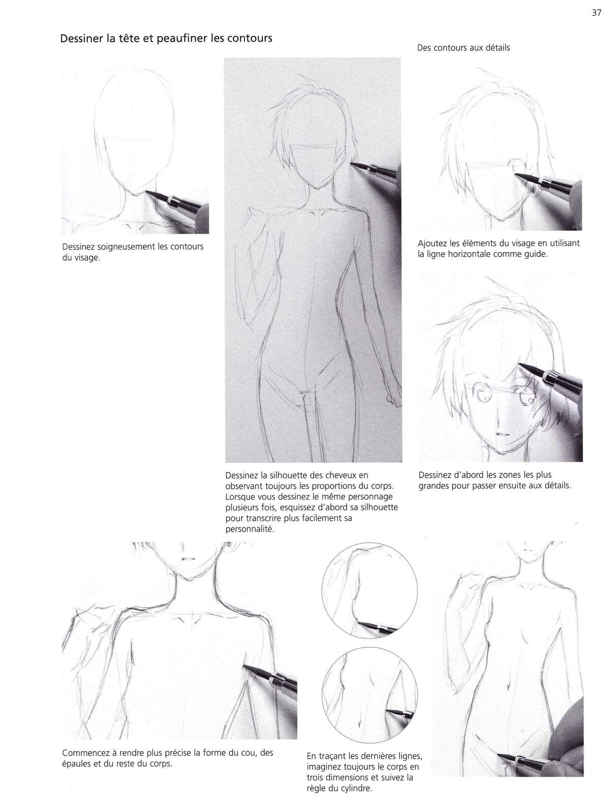 Techniques du manga – Le Character Design : Concevoir des personnages Volume 1 page 38