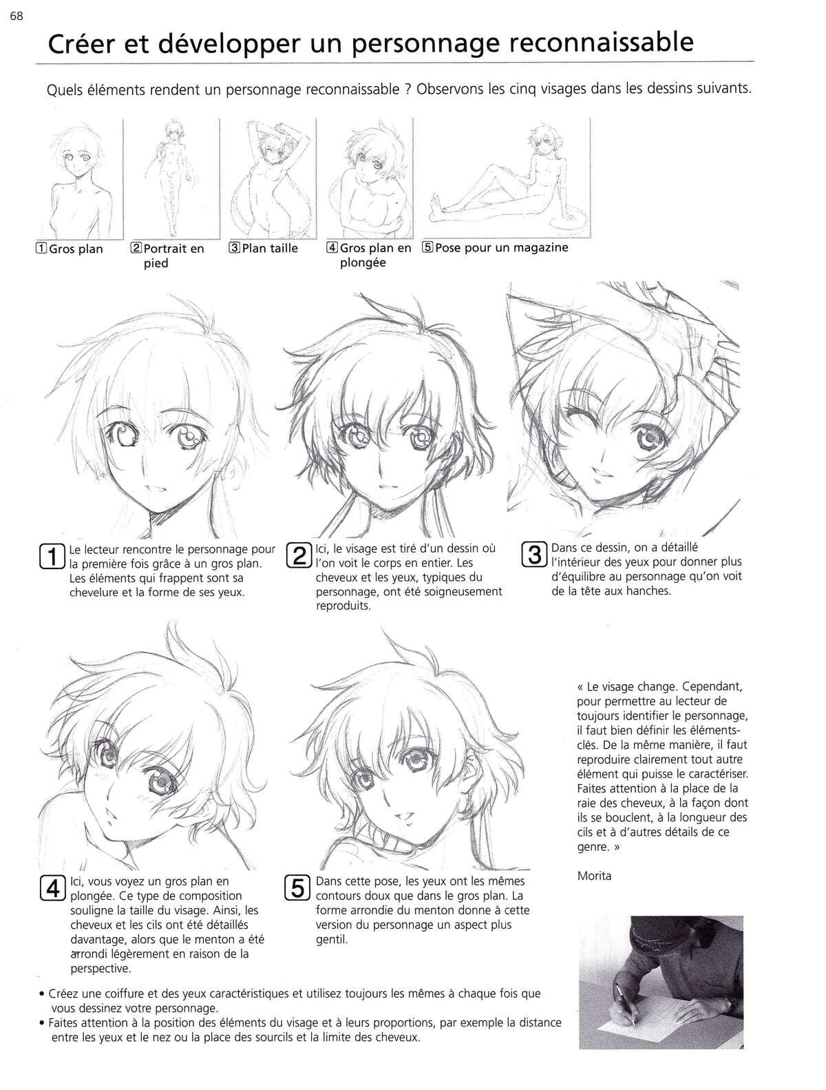 Techniques du manga – Le Character Design : Concevoir des personnages Volume 1 page 69