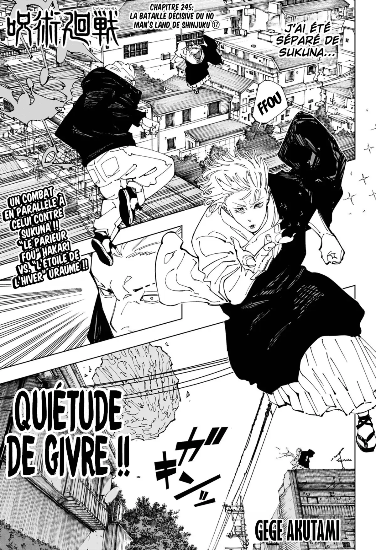 Jujutsu Kaisen Chapitre 245 page 1