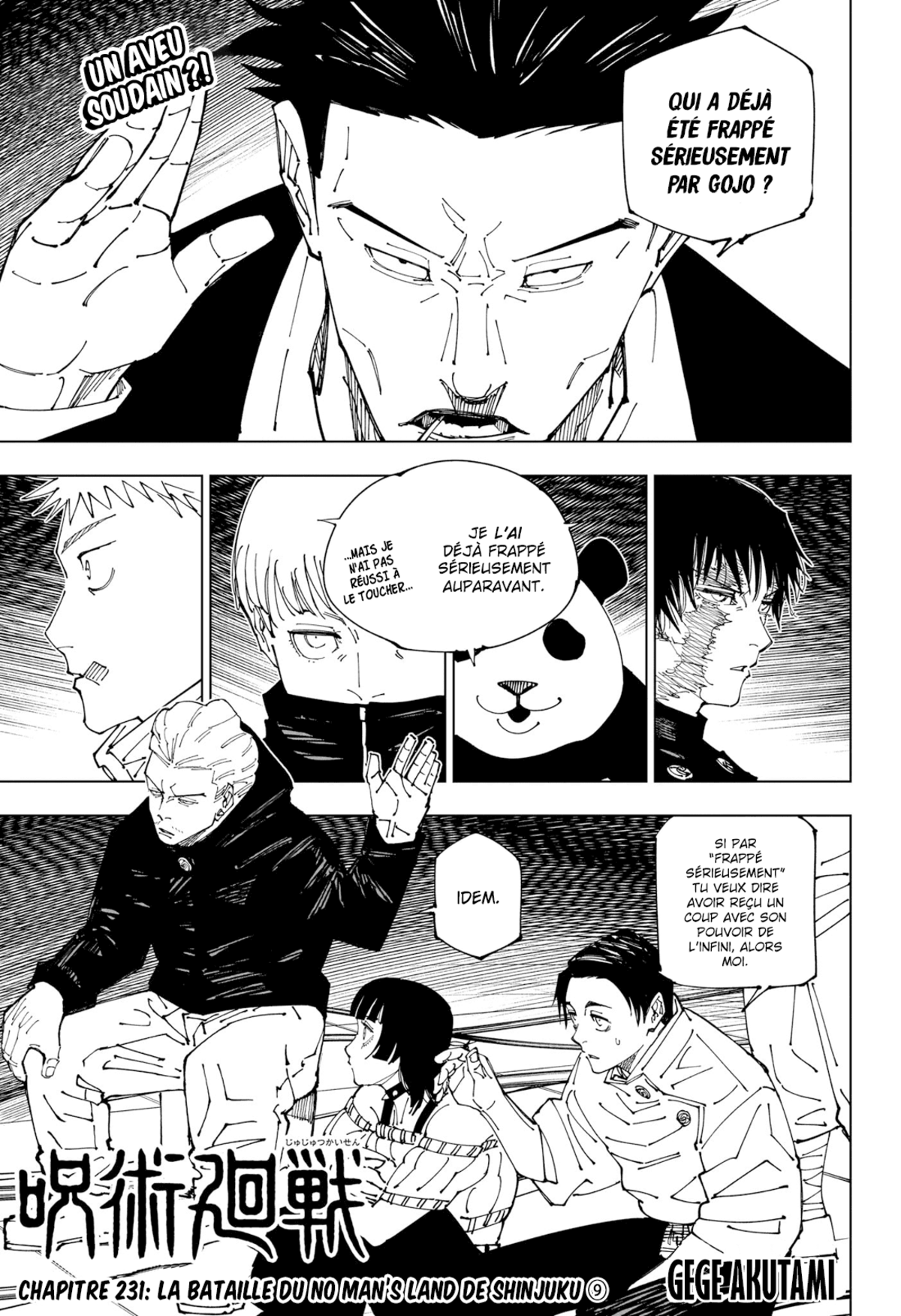 Jujutsu Kaisen Chapitre 231 page 1