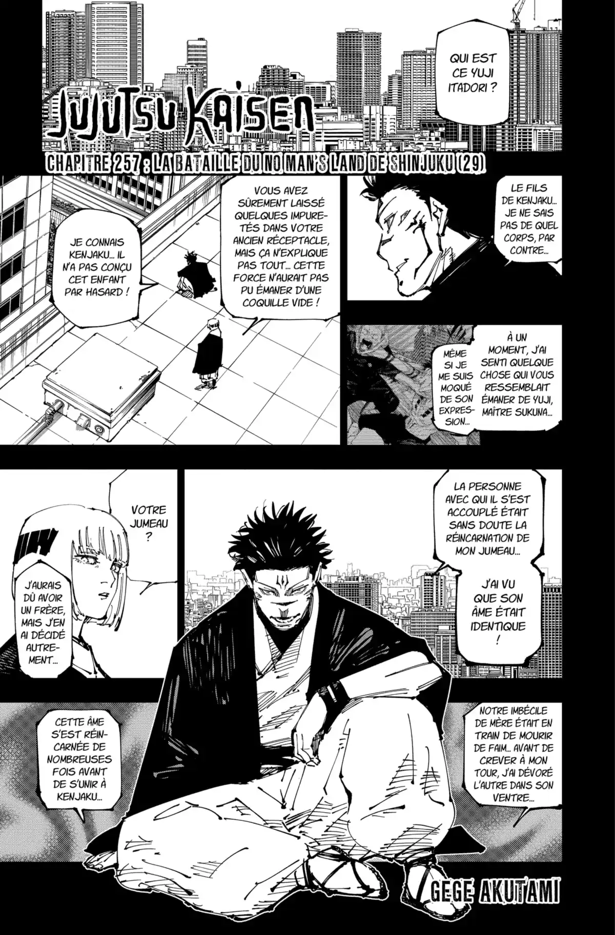 Jujutsu Kaisen Chapitre 257 page 1