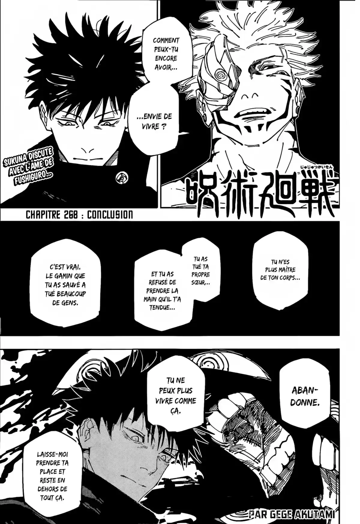 Jujutsu Kaisen Chapitre 268 page 1