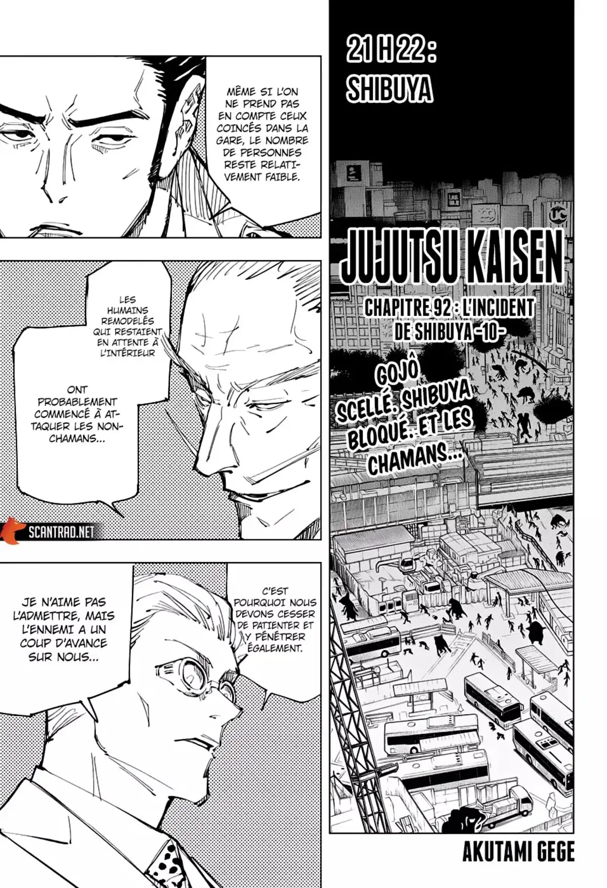 Jujutsu Kaisen Chapitre 92 page 1