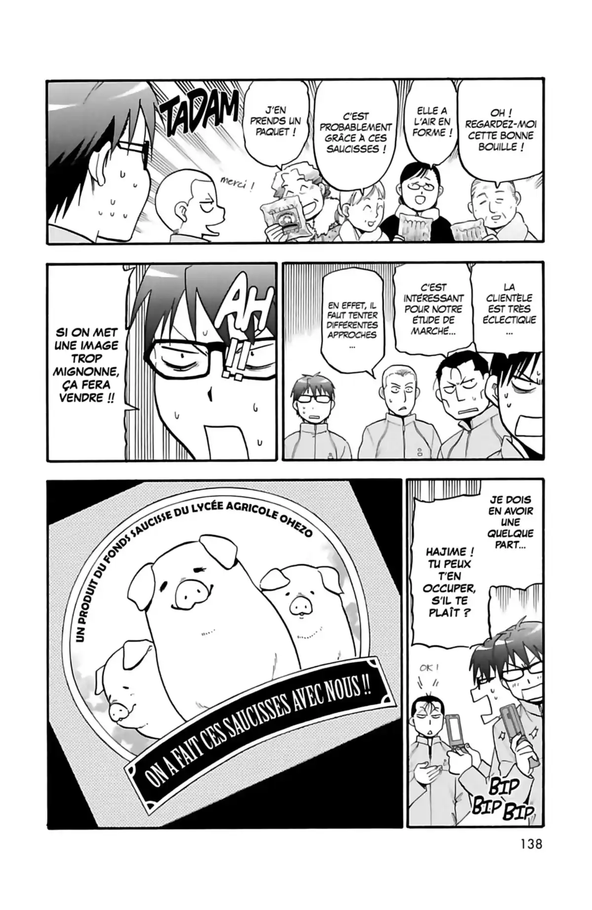 Silver Spoon – La cuillère d’argent Volume 10 page 134