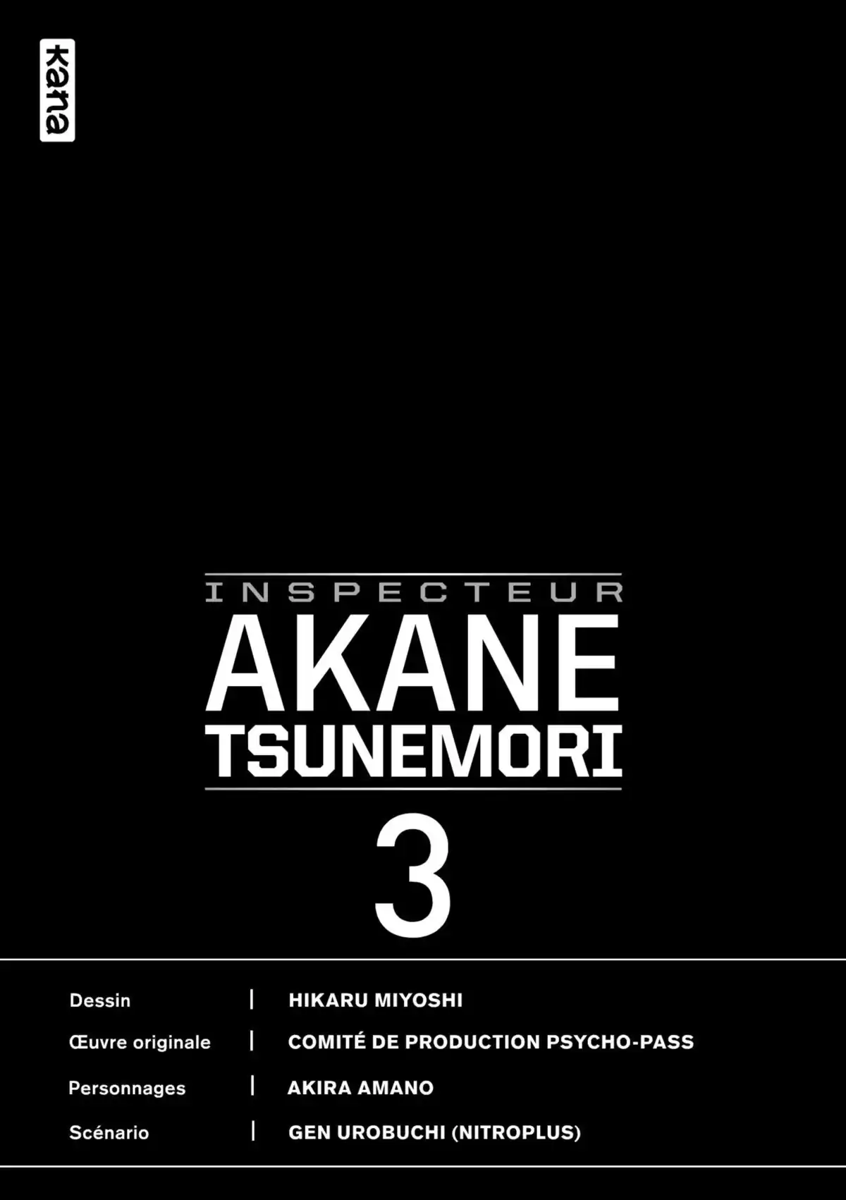 Psycho-Pass – Inspecteur Akane Tsunemori Volume 3 page 3