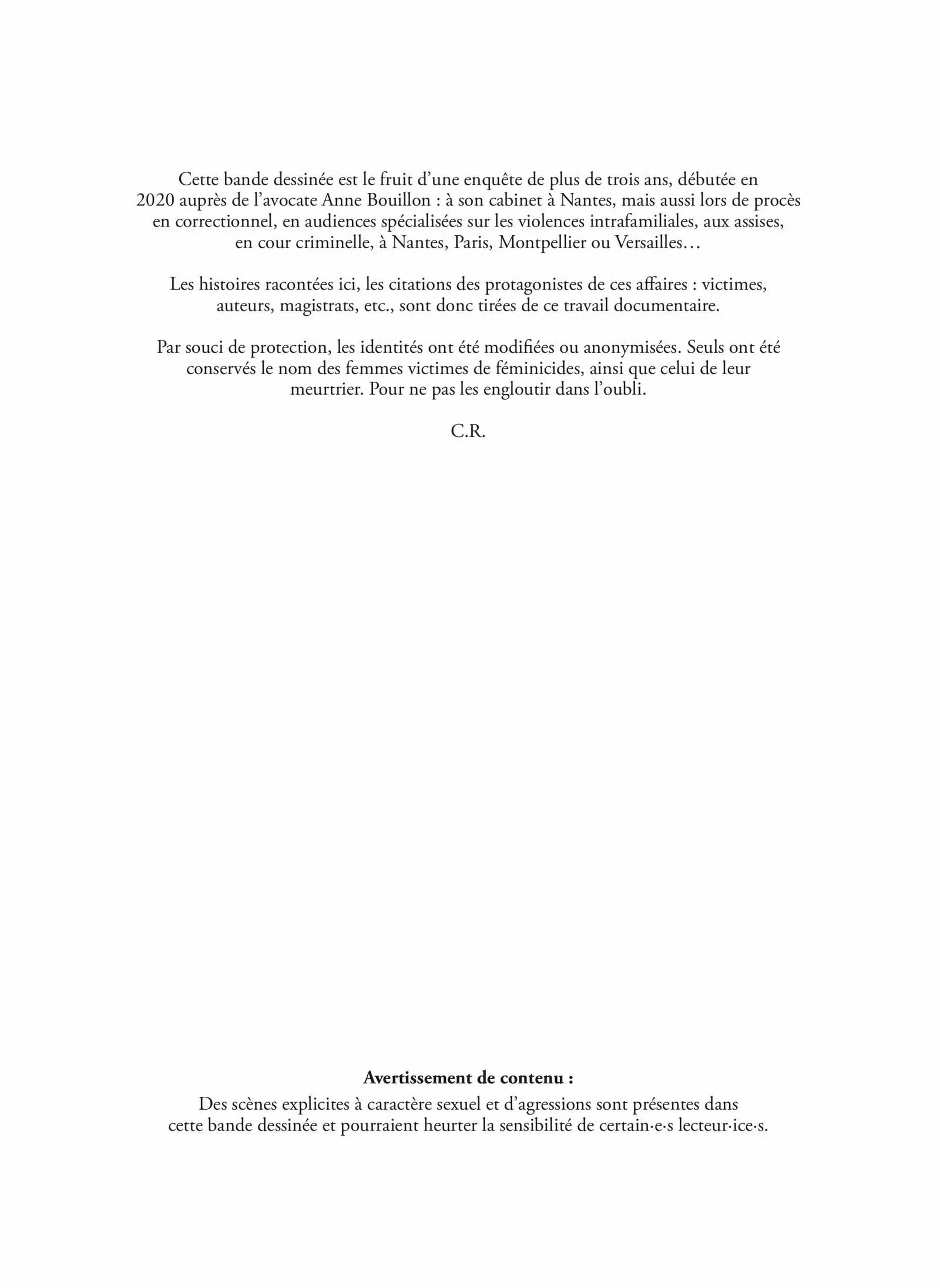 Les Femmes ne meurent pas par hasard Volume 1 page 2