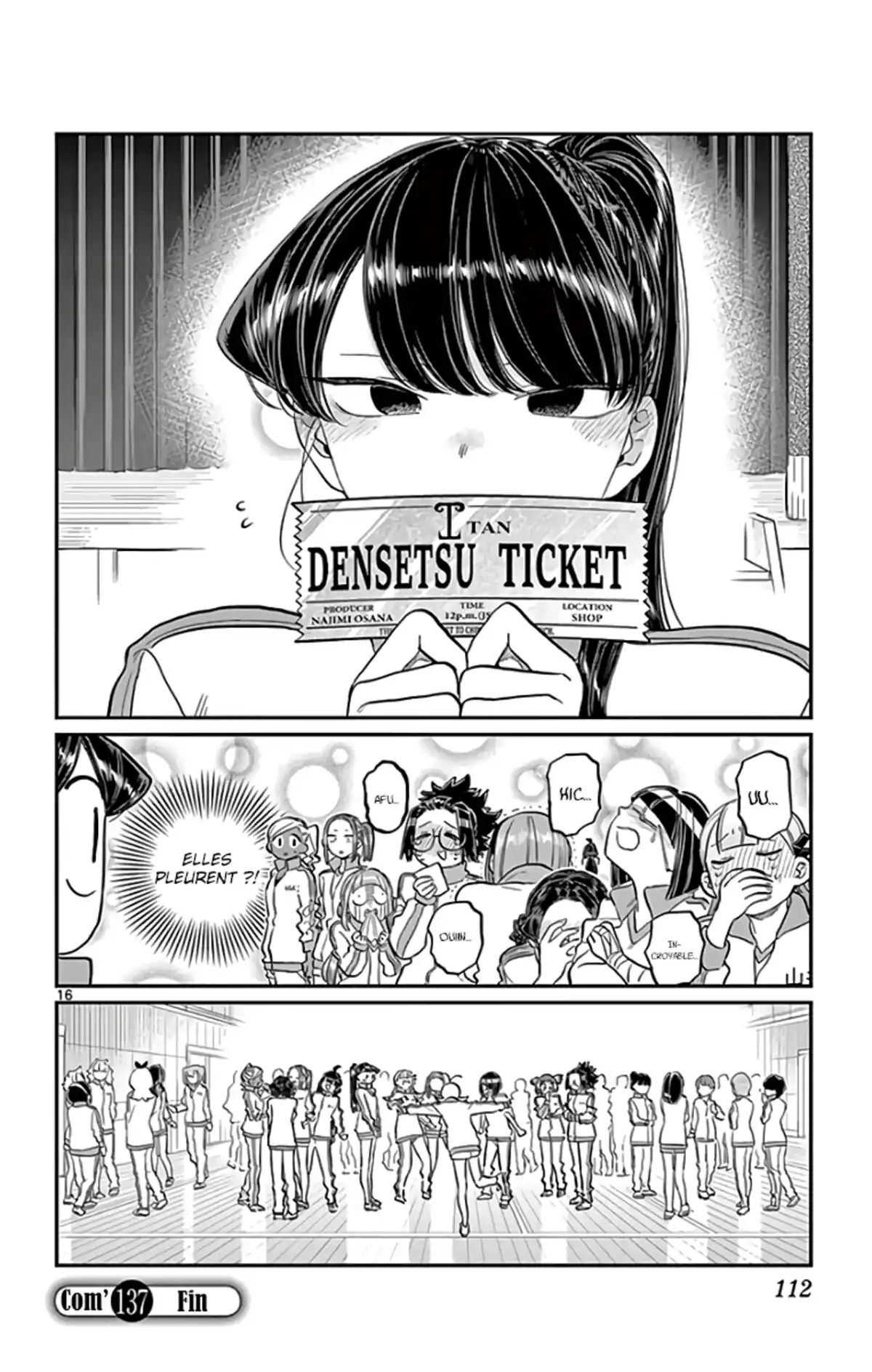 Komi-san wa Commu-shou desu. Chapitre 137 page 16