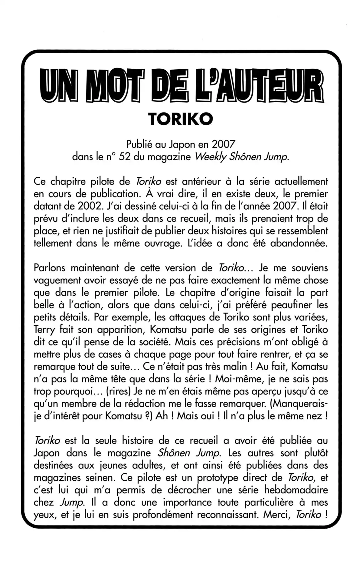 Toriko & autres histoires savoureuses Volume 1 page 60