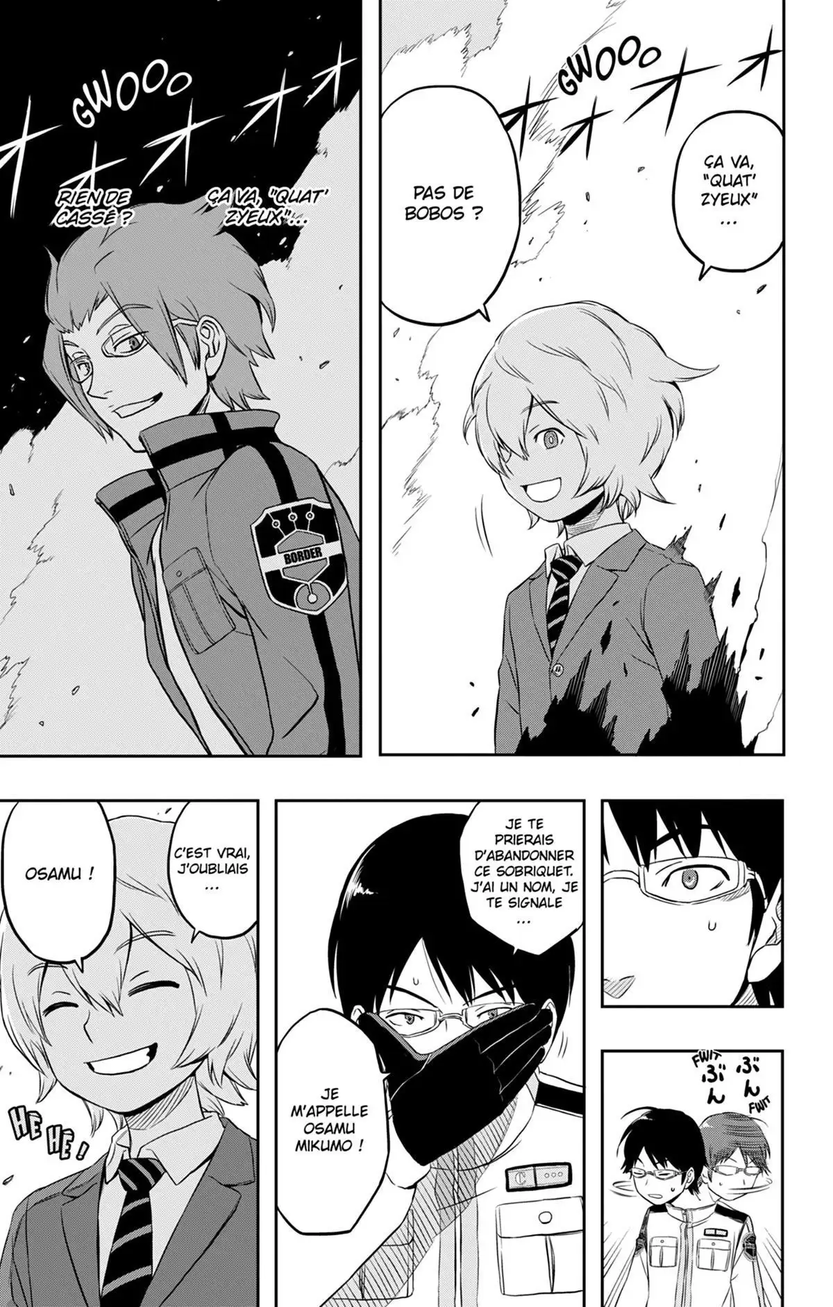 World Trigger Volume 1 page 54