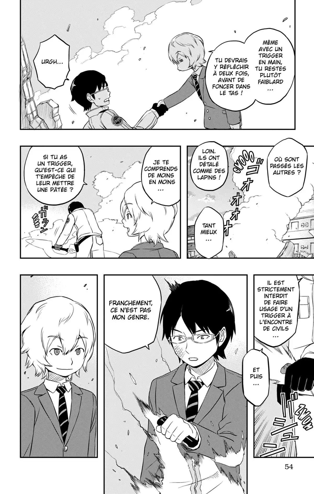 World Trigger Volume 1 page 55