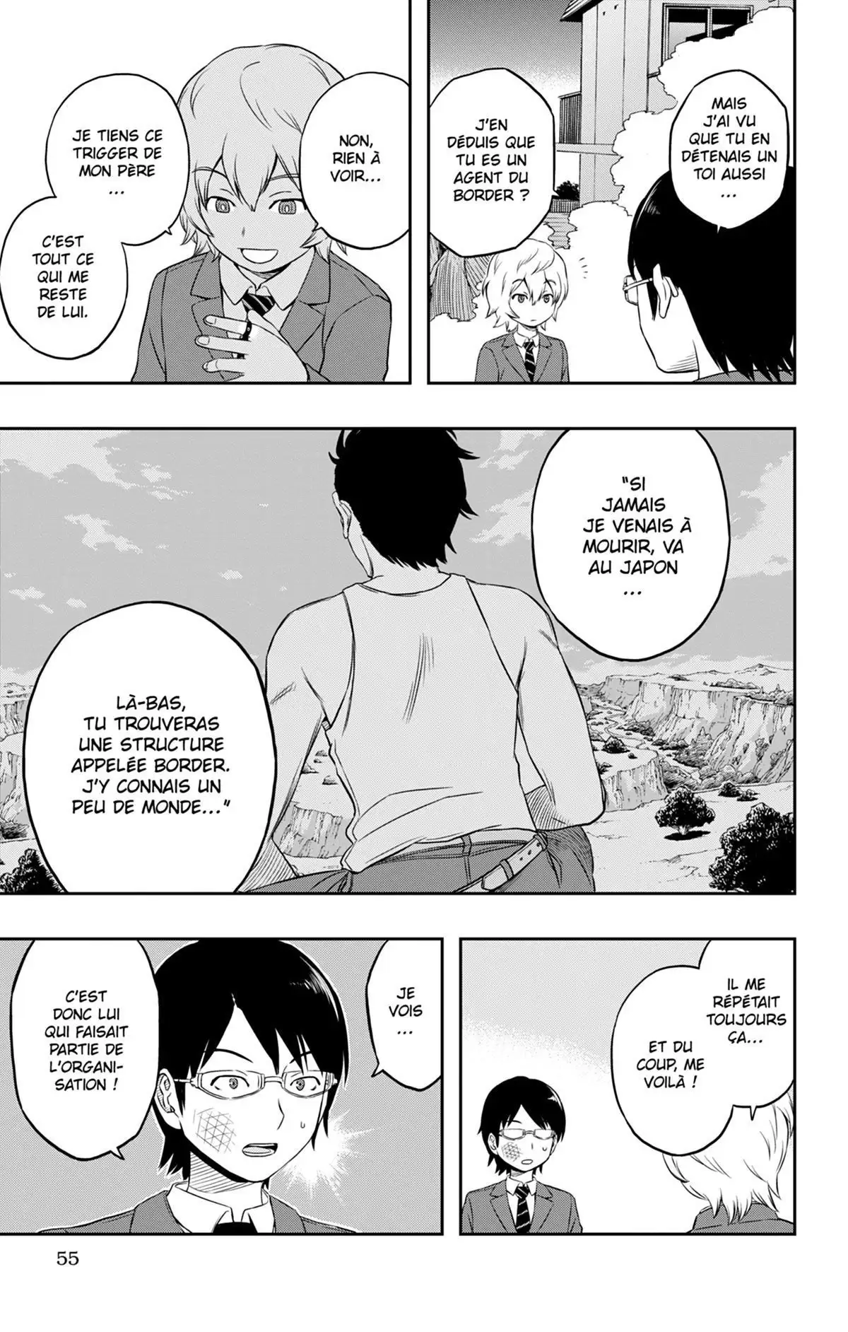 World Trigger Volume 1 page 56