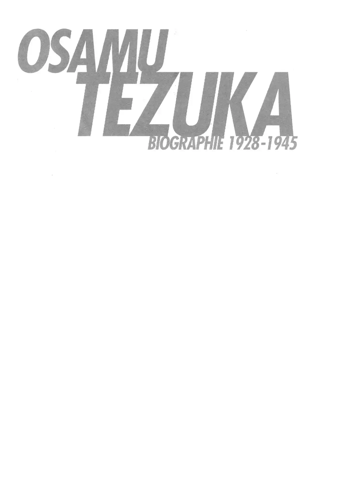 Osamu Tezuka – Biographie Volume 1 page 3